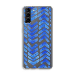 Blauwe pijlen: Samsung Galaxy S21 Plus Transparant Hoesje