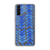 Blauwe pijlen: Samsung Galaxy S21 Plus Transparant Hoesje