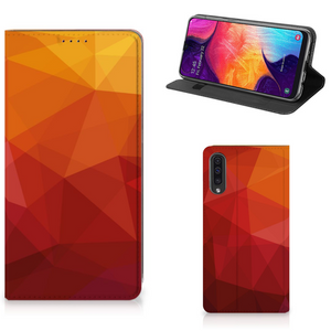 Stand Case voor Samsung Galaxy A50 Polygon Red