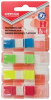 OFFICE products index, 12 x 43 mm, geassorteerde kleuren, blister van 4 x 35 tabs