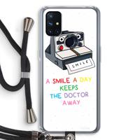 Smile: OnePlus Nord N10 5G Transparant Hoesje met koord - thumbnail