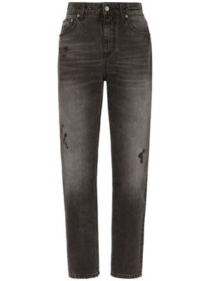 Dolce & Gabbana jean ample à taille haute - Gris