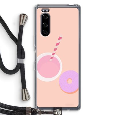 Donut: Sony Xperia 5 Transparant Hoesje met koord