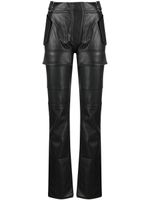 MISBHV pantalon droit en cuir artificiel - Noir - thumbnail