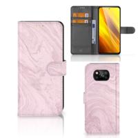 Xiaomi Poco X3 | Poco X3 Pro | Bookcase | Marble Pink - Origineel Cadeau Vriendin