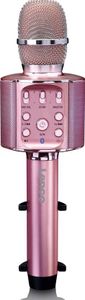 Lenco BMC-090PK Bluetooth Karaoke Microfoon met Speaker en Verlichting Roze