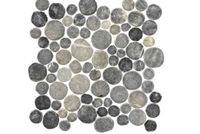 Terre d'Azur Silva grey kiezel coins mozaiek 30x30 - thumbnail