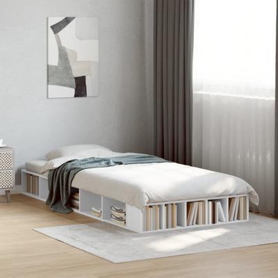 Bedframe bewerkt hout wit 90x190 cm