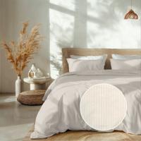 Dekbedovertrek Katoen Satijn Banda Off White Strepen 200x200 Cm Heckett Lane - Dekbed-Discounter.nl