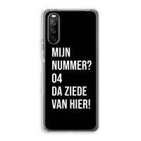 Da ziede van hier - Zwart: Sony Xperia 10 III Transparant Hoesje
