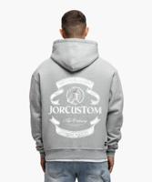 Jorcustom Ribbon Oversized Hoodie Heren Grijs - Maat XS - Kleur: Grijs | Soccerfanshop
