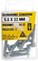 Zelfb.schroef 5.5x32mm verz 10st - Deltafix