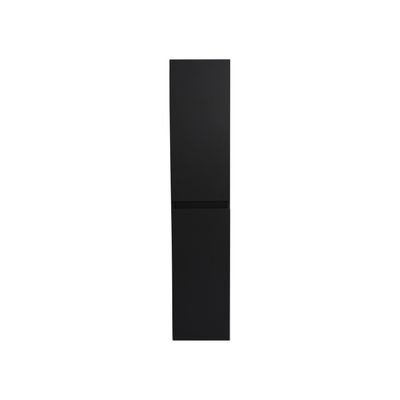 Badmeubelkast BWS Pepper Hoge Kast Greeploos 2 Deuren 145x30x30 cm Mat Zwart