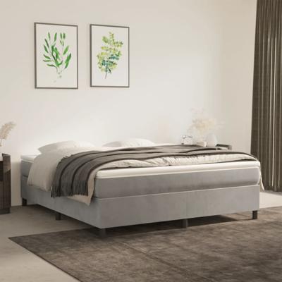 Bedframe zonder matras 180x200 cm fluweel lichtgrijs