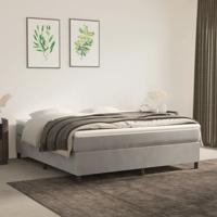 Bedframe zonder matras 180x200 cm fluweel lichtgrijs