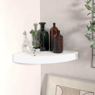 Hoekschap zwevend 25x25x3,8 cm MDF wit