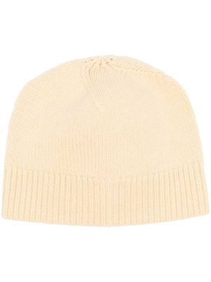 Jil Sander bonnet en maille épaisse - Jaune