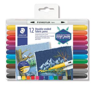 Viltstift Staedtler 3190 textiel duo ass