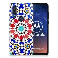 Motorola One Vision | TPU | Siliconen hoesje | Mozaïek