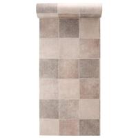 Leen Bakker - Vinyl Pompei - PVC - Grijs - B200 Cm