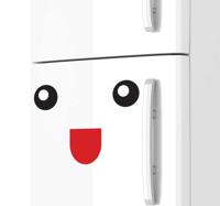Sticker WC Toilet vrolijk gezicht - thumbnail
