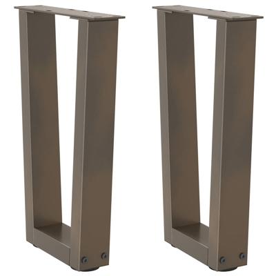 Eettafelpoten 2 st V-vormig 38x(42-43,3) cm staal naturel