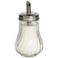 Gerimport Suikerpot / strooier - glas met RVS tuit - 210 ml - dispenser