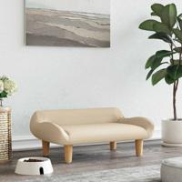 VidaXL Hondenmand 70x40x24 cm stof crèmekleurig