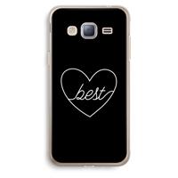 Best heart black: Samsung Galaxy J3 (2016) Transparant Hoesje