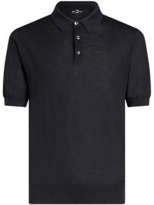 ETRO polo en maille à logo Pegaso brodé - Noir