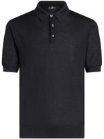 ETRO polo en maille à logo Pegaso brodé - Noir