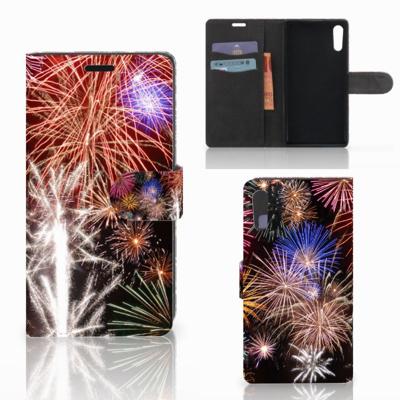 Sony Xperia XZ | Sony Xperia XZs | Wallet Case | met Pasjes | Vuurwerk