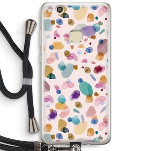 Terrazzo Memphis Pink: Huawei Ascend P10 Lite Transparant Hoesje met koord
