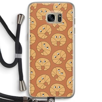 Croissant: Samsung Galaxy S7 Edge Transparant Hoesje met koord