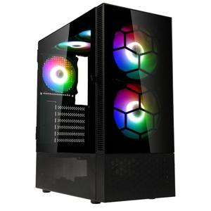 Kolink Kolink Observatory MX Glass ARGB Midi Tower Case - Black Midi-tower PC-behuizing, Gaming-behuizing Zwart