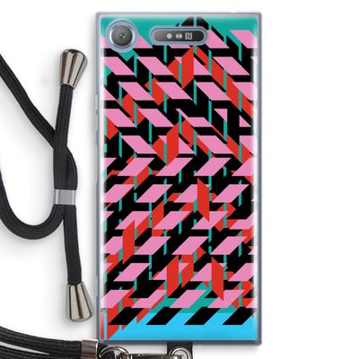 Skew Blush 2: Sony Xperia XZ1 Transparant Hoesje met koord