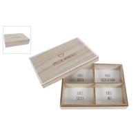 Opbergbox "Special Moments" Naturel/wit Hout 17,5x13x4cm