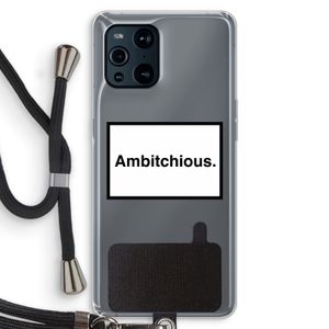 Ambitchious: Oppo Find X3 Transparant Hoesje met koord