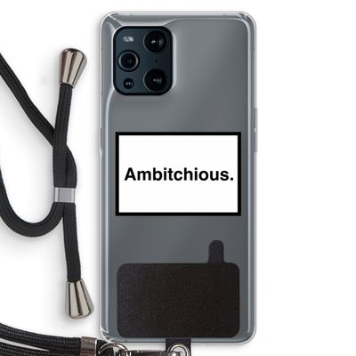 Ambitchious: Oppo Find X3 Transparant Hoesje met koord