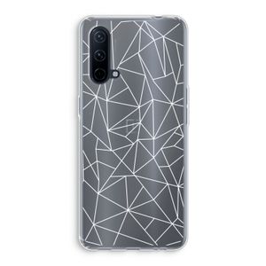 Geometrische lijnen wit: OnePlus Nord CE 5G Transparant Hoesje
