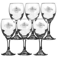 Urban Living witte wijnglazen Comptoir - gedecoreerd glas - 9x stuks - 205 ml