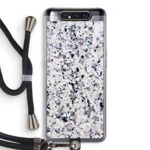 Gespikkelde marmer: Samsung Galaxy A80 Transparant Hoesje met koord