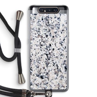 Gespikkelde marmer: Samsung Galaxy A80 Transparant Hoesje met koord