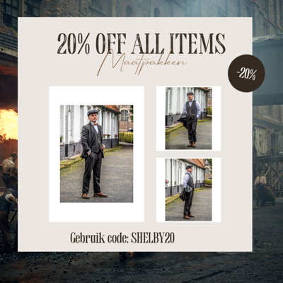 Maatpak Voor Heren | 3-delig Pak | Donkergrijs Windowpane Tweed | Michael Gray | Peaky Blinders | Peaky Blinders