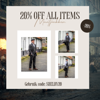 Maatpak Voor Heren | 3-delig Pak | Donkergrijs Windowpane Tweed | Michael Gray | Peaky Blinders | Peaky Blinders