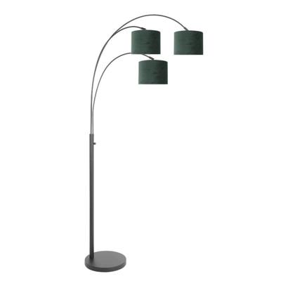 Steinhauer VloerlampSparkled Light zwart met groene kappen - 3827ZW