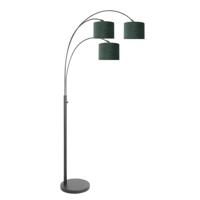 Steinhauer VloerlampSparkled Light zwart met groene kappen - 3827ZW