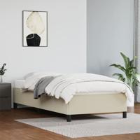 Bedframe kunstleer crmekleurig 100x200 cm