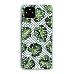 Geometrische jungle: Google Pixel 5a 5G Transparant Hoesje