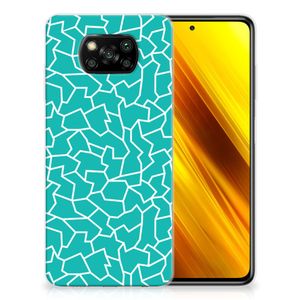 Xiaomi Poco X3 | Poco X3 Pro Hoesje maken Cracks Blue